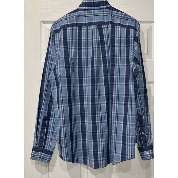 Vineyard Vines Shirt Mens Medium Blue Plaid Button-Down Classic Tucker Workwear - Picture 2 of 7